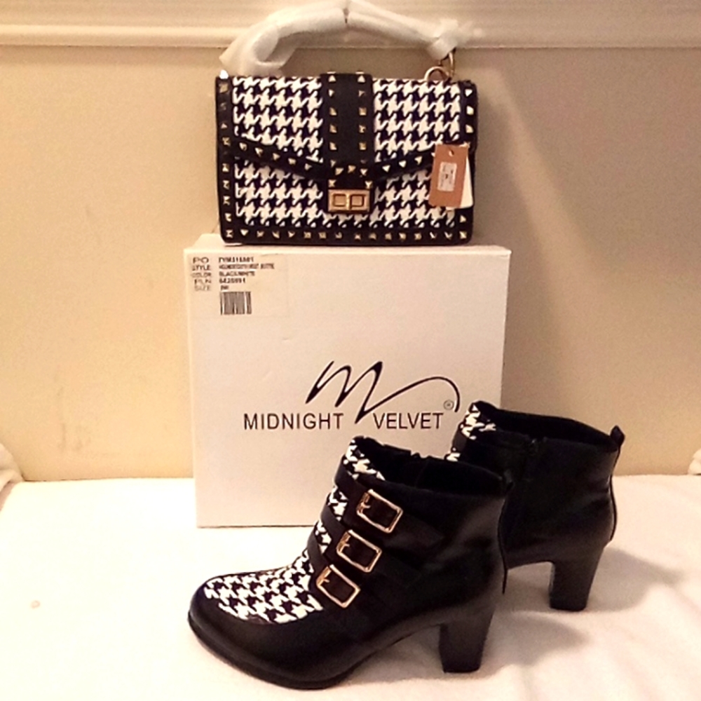 Ankle boots & matching handbag